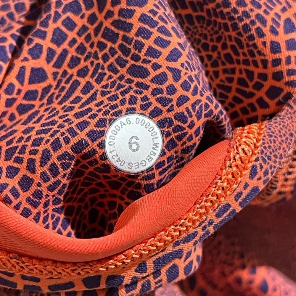 Lululemon Athletica Orange Patterned Leggings